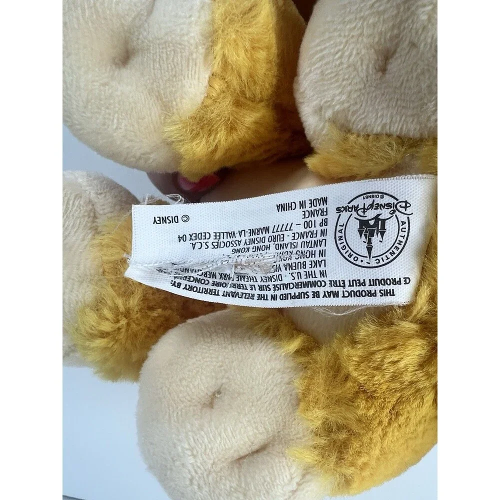 Disney Parks Lion King Simba Baby Lion Cub Sitting Plush Embroidered Eyes 8” Toy